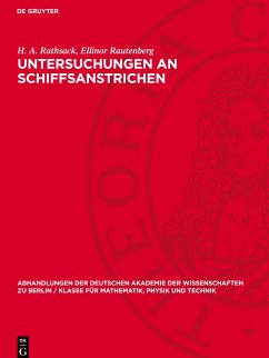 Untersuchungen an Schiffsanstrichen - Rathsack, H. A.;Rautenberg, Ellinor