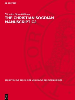The Christian Sogdian Manuscript C2 - Sims-Williams, Nicholas