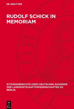 Rudolf Schick in memoriam