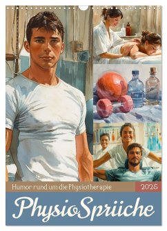 Physiosprüche (Wandkalender 2025 DIN A3 hoch), CALVENDO Monatskalender