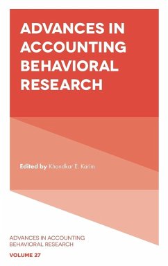 Advances in Accounting Behavioral Research - Khondkar E. Karim