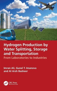 Cover Hydrogen Production by Water Splitting, Storage and Transportation