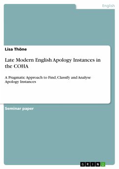 Late Modern English Apology Instances in the COHA (eBook, PDF)