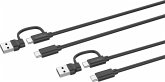 SPEEDLINK STREAM Play & Charge USB-C/A to USB-C Cable Set, black