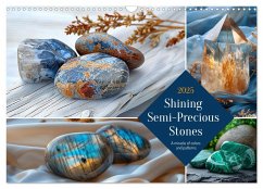 Shining Semi-Precious Stones (Wall Calendar 2025 DIN A3 landscape), CALVENDO 12 Month Wall Calendar