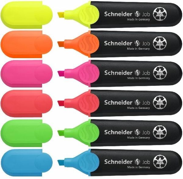 Schneider Textmarker Job, 6er Set Schneider Textmarker Job, 6er Set