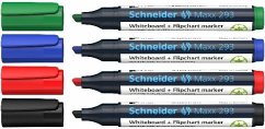 Cover Schneider Whiteboard-Marker Maxx 293, 4er Etui, farbig sortiert