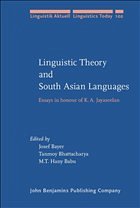 Linguistic Theory and South Asian Languages - Bayer, Josef / Bhattacharya, Tanmoy / Babu, M.T. Hany (eds.)