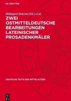 Cover Zwei ostmitteldeutsche Bearbeitungen lateinischer Prosadenkmäler
