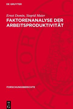 Cover Faktorenanalyse der Arbeitsproduktivität