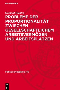 Probleme der Proportionalität zwischen gesellschaftlichem Arbeitsvermögen und Arbeitsplätzen - Domin, Ernst;Maier, Siegrid;Mehnert, Martliese