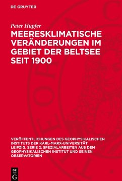 Cover Meeresklimatische Veränderungen im Gebiet der Beltsee seit 1900