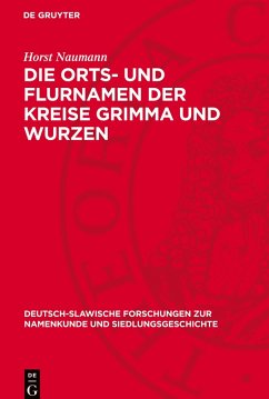 Cover Die Orts- und Flurnamen der Kreise Grimma und Wurzen