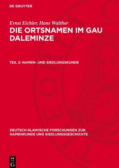 Cover Die Ortsnamen im Gau Daleminze, Teil 2, Namen- und Siedlungskunde