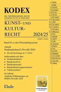 KODEX Kunst- und Kulturrecht 2024/25 - Ciresa, Meinhard