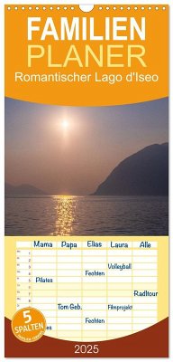 Familienplaner 2025 - Romantischer Lago d'Iseo mit 5 Spalten (Wandkalender, 21 x 45 cm) CALVENDO