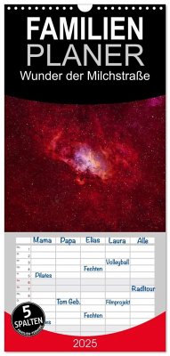 Familienplaner 2025 - Wunder der Milchstraße mit 5 Spalten (Wandkalender, 21 x 45 cm) CALVENDO
