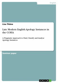 Late Modern English Apology Instances in the COHA
