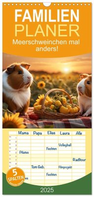 Familienplaner 2025 - Meerschweinchen mal anders! mit 5 Spalten (Wandkalender, 21 x 45 cm) CALVENDO - Calvendo;Spiegler, Heidi