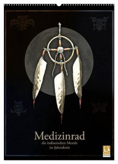 Medizinrad - die indianischen Monde im Jahreskreis (Wandkalender 2025 DIN A2 hoch), CALVENDO Monatskalender