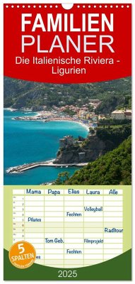 Familienplaner 2025 - Die Italienische Riviera - Ligurien mit 5 Spalten (Wandkalender, 21 x 45 cm) CALVENDO