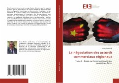 Cover La négociation des accords commerciaux régionaux