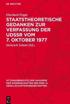 Staatstheoretische Gedanken zur Verfassung der UdSSR vom 7. Oktober 1977 - Poppe, Eberhard