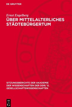 Cover Über mittelalterliches Städtebürgertum
