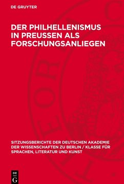Cover Der Philhellenismus in Preussen als Forschungsanliegen