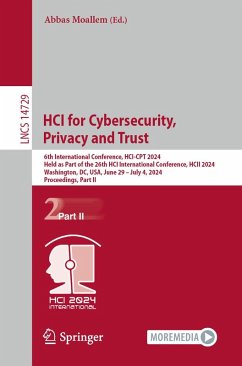 HCI for Cybersecurity, Privacy and Trust (eBook, PDF)