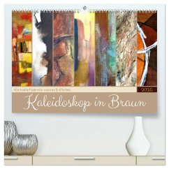 Kaleidoskop in Braun - Abstrakte Malerei in warmen Erdfarben (hochwertiger Premium Wandkalender 2025 DIN A2 quer), Kunstdruck in Hochglanz