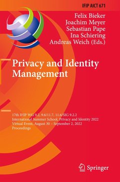 Privacy and Identity Management