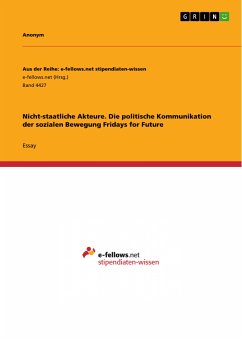 Nicht-staatliche Akteure. Die politische Kommunikation der sozialen Bewegung Fridays for Future (eBook, PDF)