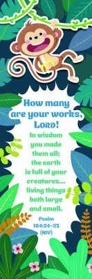Bookmark - Kids - Many Are Your Works Lord - Psalm 104:24-25 (Niv)