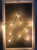 LED-Weihnachtsstern Metall 3er-Set 15 cm x 15 cm 10 LEDs mit Saugnapf und Timer