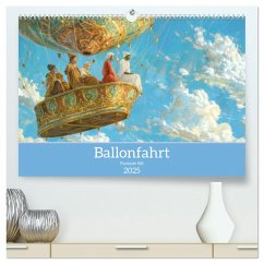 Ballonfahrt - Fantasie Stil (hochwertiger Premium Wandkalender 2025 DIN A2 quer), Kunstdruck in Hochglanz - Calvendo;Brunner-Klaus, Liselotte