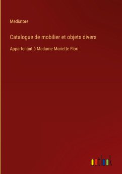 Catalogue de mobilier et objets divers - Mediatore