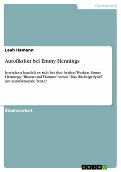Autofiktion bei Emmy Hennings