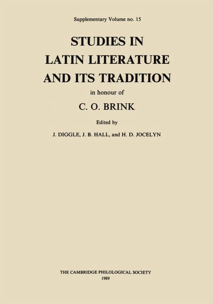 Studies in Latin Literature and Its Tradition (eBook, ePUB) Studies in Latin Literature and Its Tradition (eBook, ePUB)