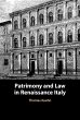 Patrimony and Law in Renaissance Italy... - Bild 1