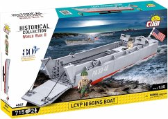 Cover COBI Historical Collection 4849 - LCVP Higgins Boat, WWII, D-Day-Jubiläumsset, 1:35 Bausatz, 715 Klemmbausteine/2Figuren