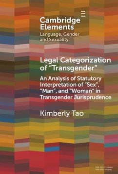 Cover Legal Categorization of 'Transgender' (eBook, ePUB)