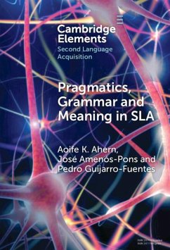 Pragmatics, Grammar and Meaning in SLA (eBook, ePUB) - Ahern, Aoife K.; Amenos-Pons, Jose; Guijarro-Fuentes, Pedro