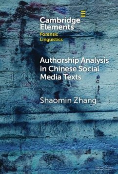 Cover Authorship Analysis in Chinese Social Media Texts (eBook, ePUB)