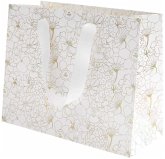 Geschenktüte Gold Blumen, S, FSC MIX