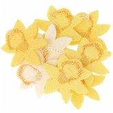 Filzstreu Narzissen, gelb bestickt, 8 Stk