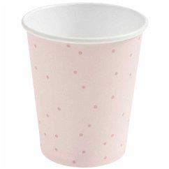 Pappbecher Punkte, Puder Pink, FSC MIX