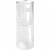 Glas-Windlicht, 25cm/Ø 9,5 cm, für Kerzen Ø 7cm