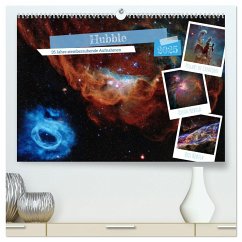 Hubble - 35 Jahre atemberaubende Aufnahmen (hochwertiger Premium Wandkalender 2025 DIN A2 quer), Kunstdruck in Hochglanz - Calvendo;Pantau, Peter