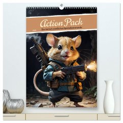 Action Pack - Ein tierisch niedliches Spezialkommando (hochwertiger Premium Wandkalender 2025 DIN A2 hoch), Kunstdruck in Hochglanz